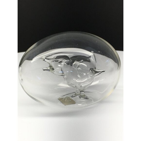 Vintage Hand Blown Art Glass Egg with Chicken Inside Decorative Made in Italy - Picture 5 of 15